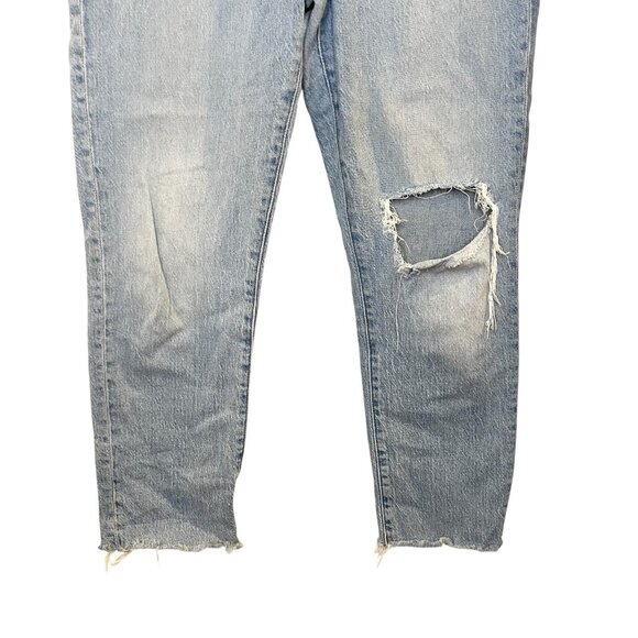 MADEWELL The Perfect Vintage Jean in Coney Wash: Destroyed Edition Distressed 28 - Picture 5 of 10